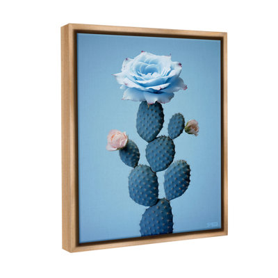 "Blue Rose And Cactus" par RB sur toile