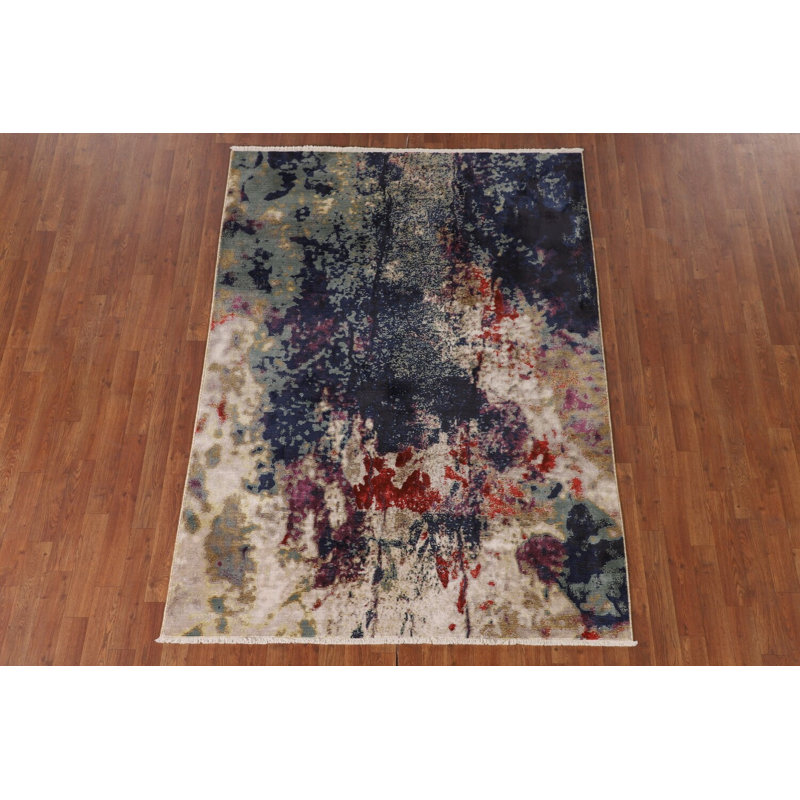 Tapis oriental abstrait turc 5 x 7