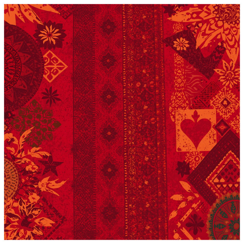 Red Bohemian Patchwork Double Sided Throw Pillows, 18 x 18 inches