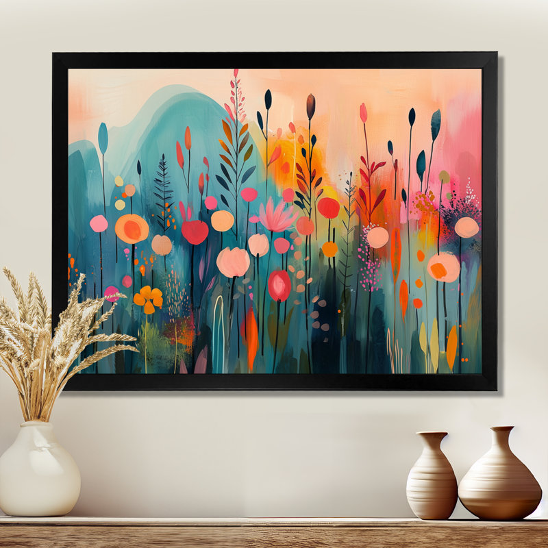 Irmgard Botcanical Wildflowers Petals In The Breeze II - fleurs sauvages, art mural, Reproduction encadrée d'une seule photo