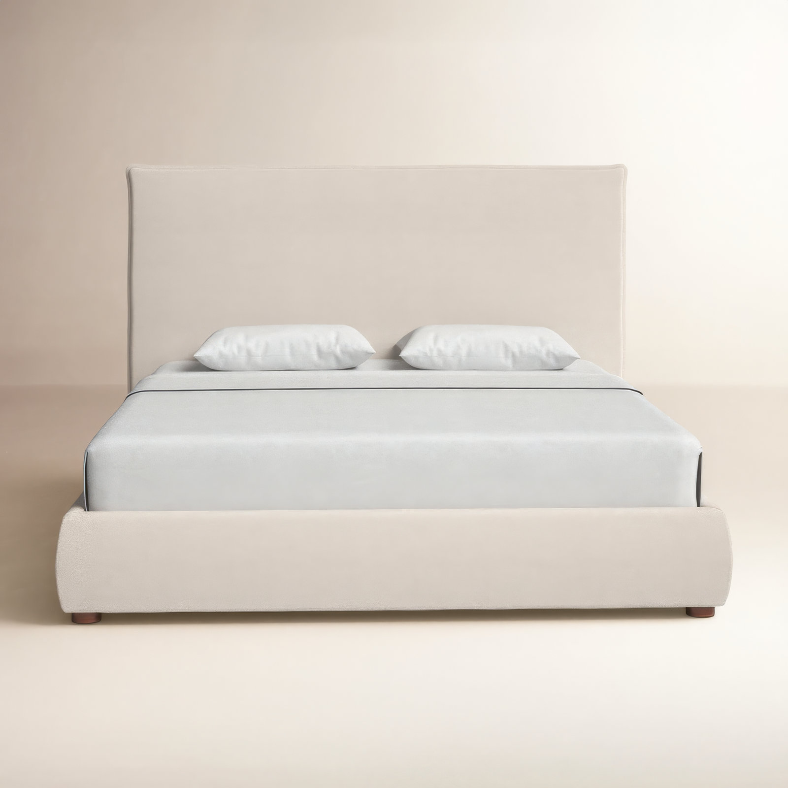 Timothy Upholstered Low Profile Platform Bed, Queen, Wheat Basketweave, 54