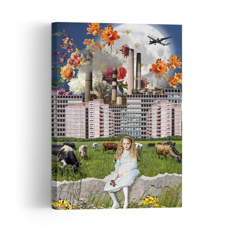 Reproduction d'art mural, surréelle, fille, H 36 po x l 24 po