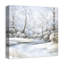 Paysage de ruisseau d'hiver sur toile-1989740635