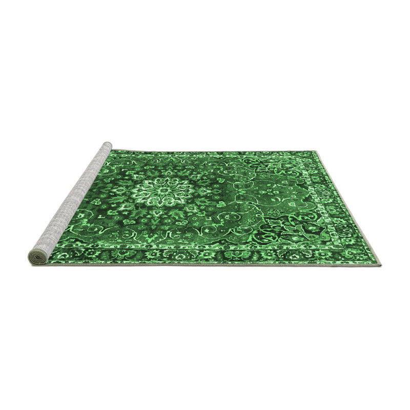 Tapis lavables à la machine Traditional - vert émeraude 4012, Rond 7 pi