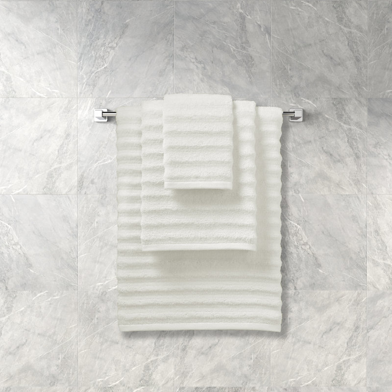 Crete Hand Towel Set, Pure White