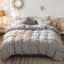 Ensemble de housse de couette légère avec fermeture à glissière 8 attaches 100% coton lavé MooMee-111275688-109236630