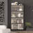 Sleek Glass Bookshelf And China Cabinet With Hydraulic Rod And Tempered Glass - 63" X 31.5" X 15.7"-109402844