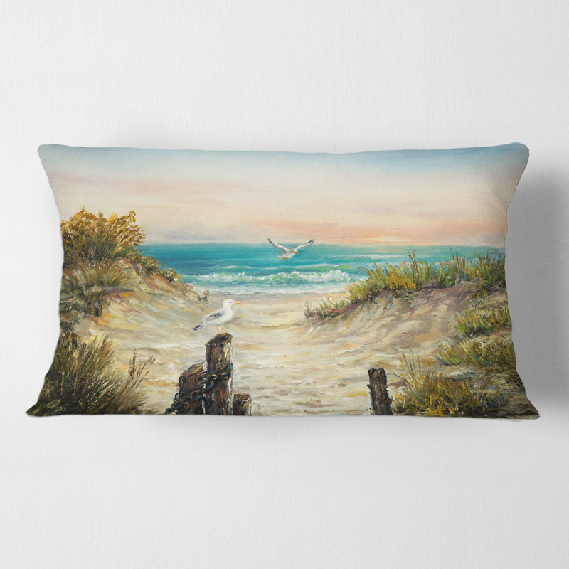 Ocean Dunes During Sinset Rectangular Pillow Cover & Insert