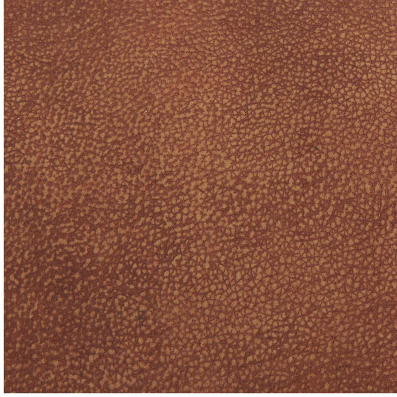 Repose-pieds en cuir Shari, Cuir véritable brun