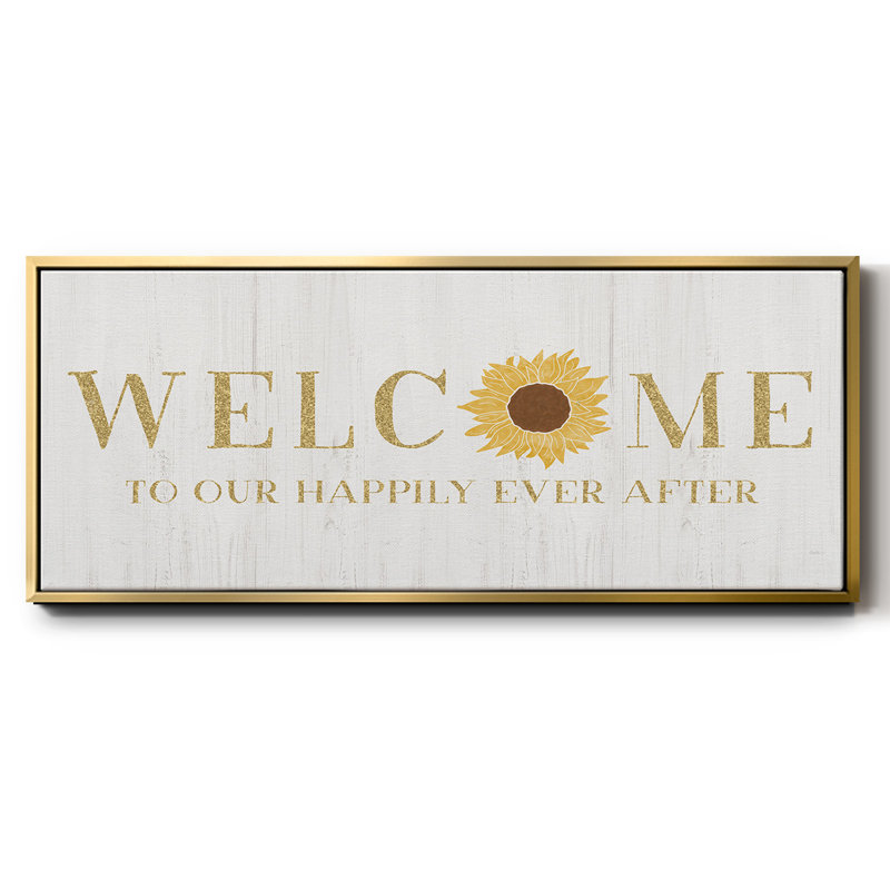 Welcome Happily Ever After - toile encadrée, H 24 po x l 60 po