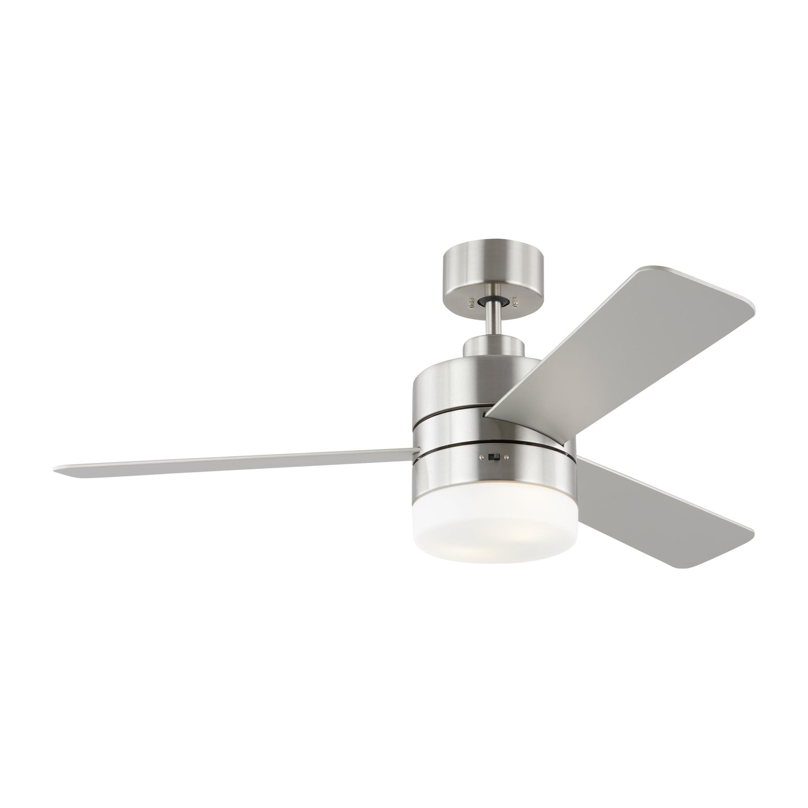 Adna 44'' 3 Blade Ceiling Fan with Light Kit, Brushed Silver, 44", Brushed Silver