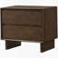 Table de chevet 2 tiroirs brun chaud