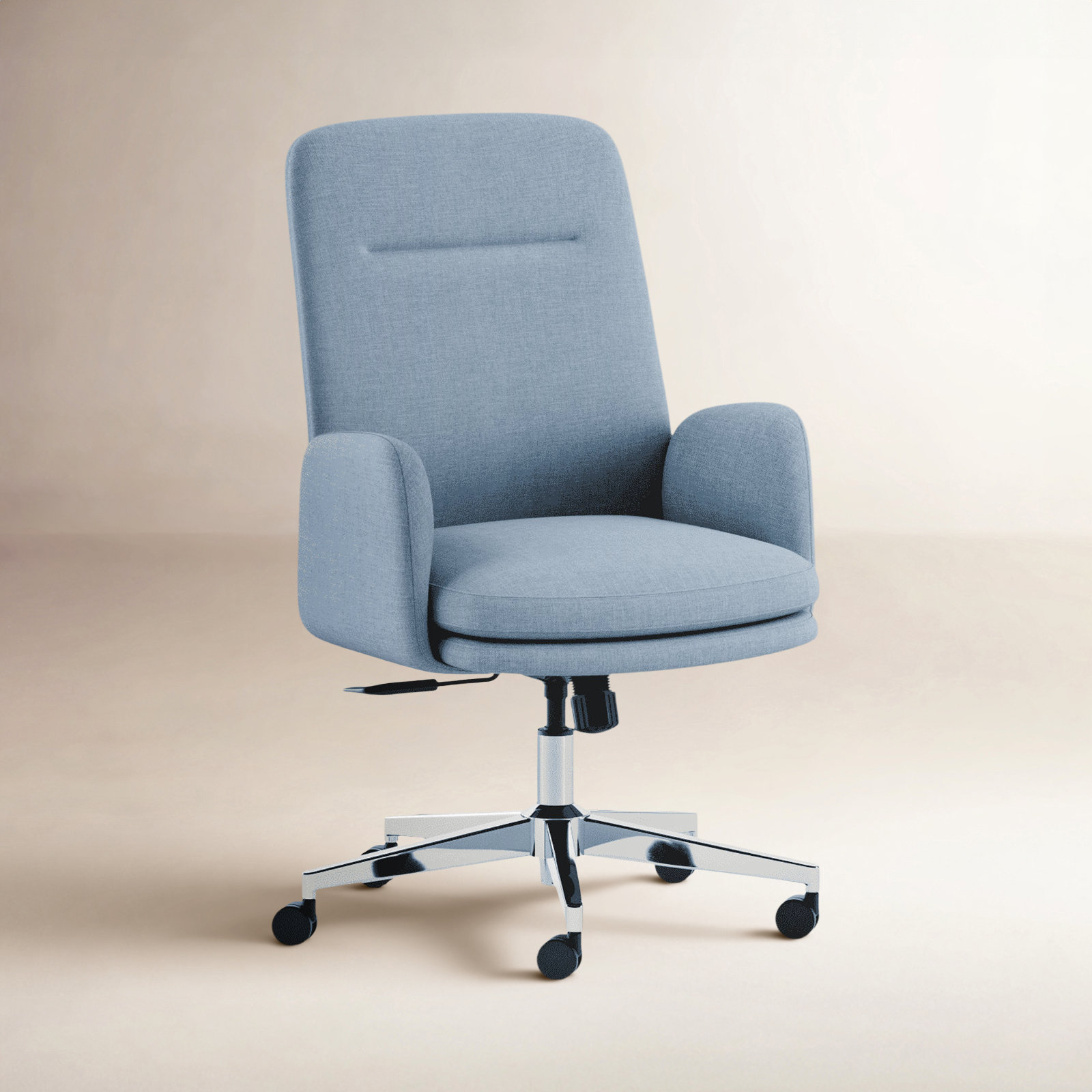 Fabric Office Chair with Lumbar Support, 40.5", Skylight