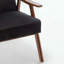 Chaise d'appoint Mid-Century moderne avec velours (noir)-92294275-92294276