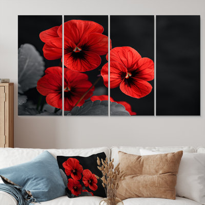 Sager - Pansies Canvas Art Set