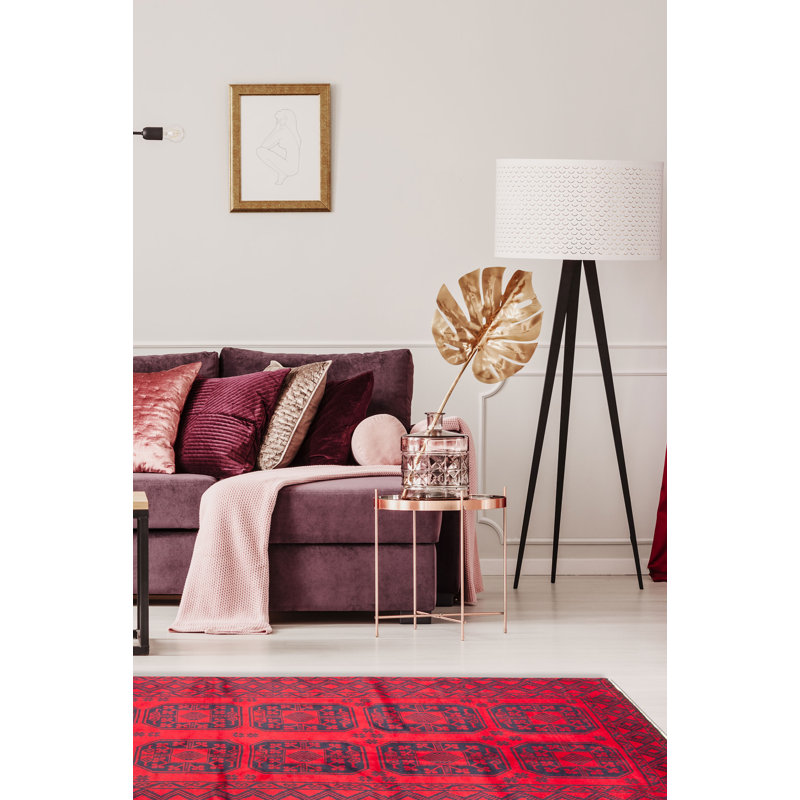 Tapis rouge Teimani 3 pi 7 po x 6 pi 8 po
