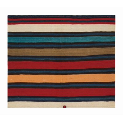 Vintage Kilim In Polychromatic Stripes By Rug & Kilim