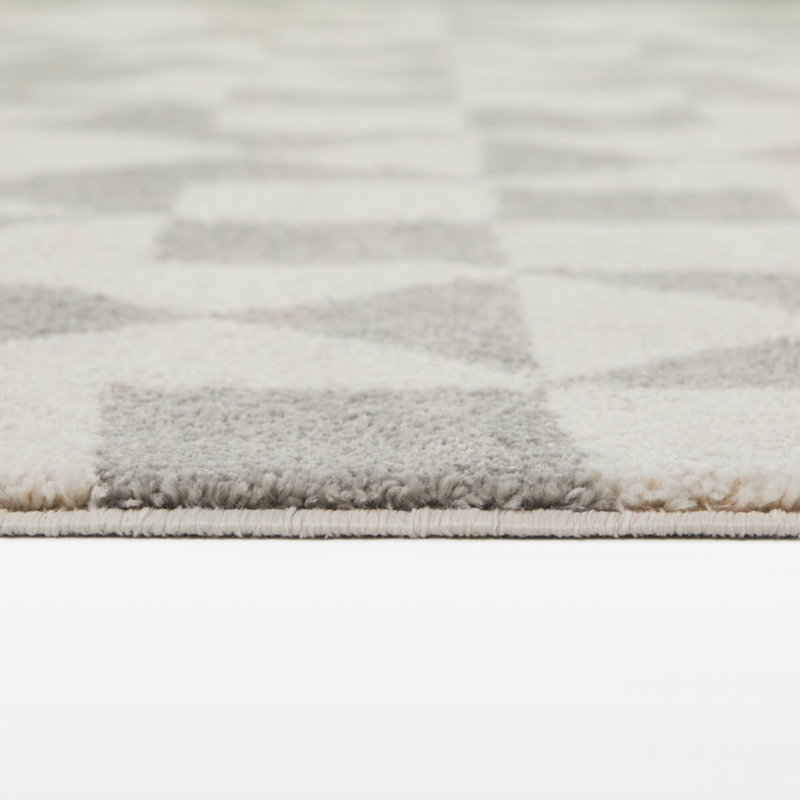 Guildford Grey/Cream Southwest Modern Area Rug, Rectangle 7'10" x 10'