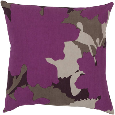 Floral Moss Cotton Throw Pillow Cover