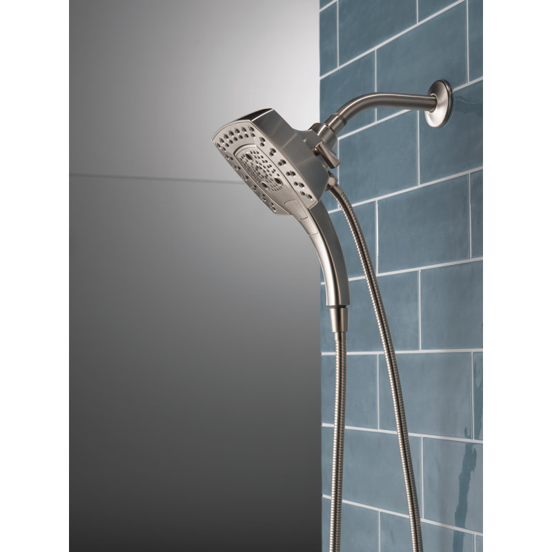 Multi Function 1.75 GPM Dual Shower Head with H2Okinetic Technology, Lumicoat Stainless