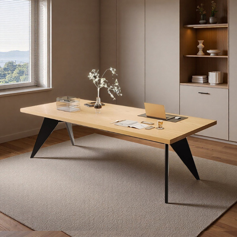 Modern Simple Multi-functional Rectangular Desk, 28.74" H x 86.61" W x 31.49" D