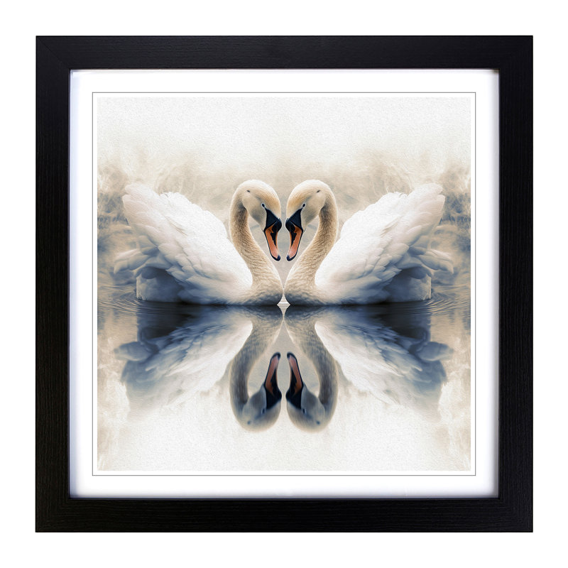 Swan Double Exposure No.2 - Framed Print, Black