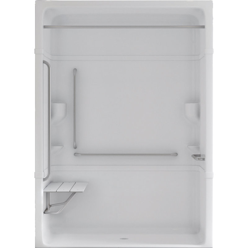 Ensemble de douche rectangulaire 66 "H 88" H, Droite