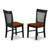 5 Piece Kitchen Table & Chairs Set Includes a Round Dining Table with Pedestal and 4 Dining Room Chairs, Black & Cherry
