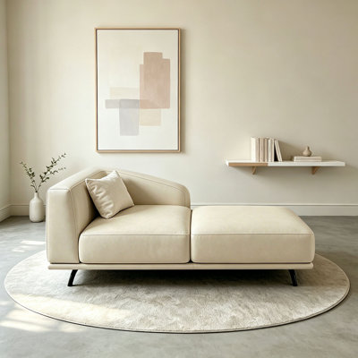 Chaise longue d'intérieur simple en similicuir