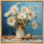 «Daisy Flower In A Vase View», reproduction d'art sur toile encadrée-96984948-96984949