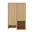 Combinaison d'armoire murale avec porte à fermeture douce et tablette ouverte