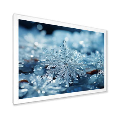 «Sunrise Snowflake Tranquility V - Winter Landscape», art mural
