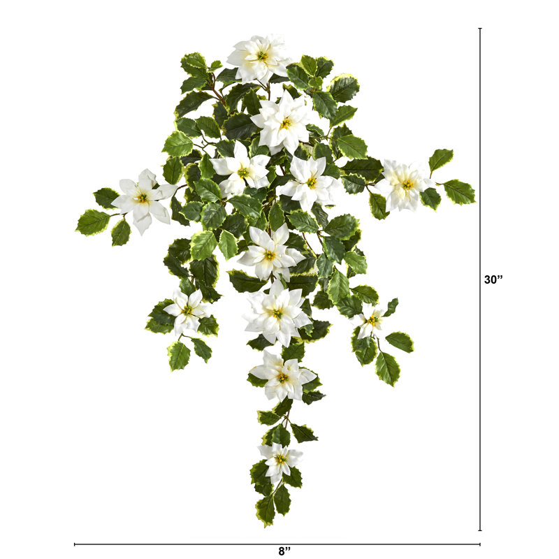 Panier de rangement poinsettia, Blanc