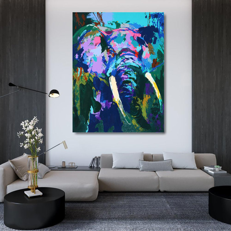 Portrait de l'éléphant, H 47 po x l 36 po