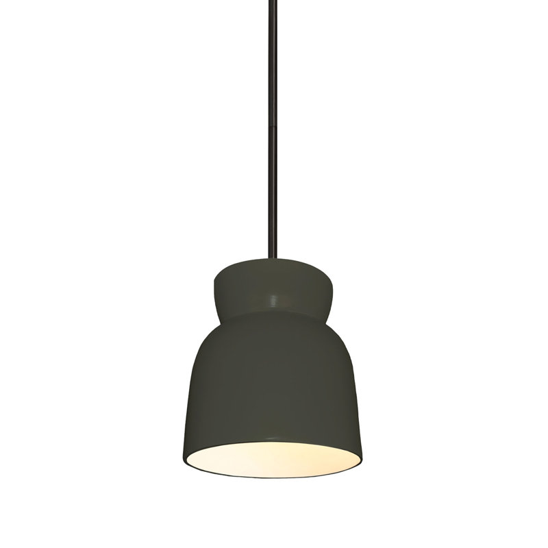 (6) Luminaire suspendu en forme de sablier, Noir mat, Étain, vert
