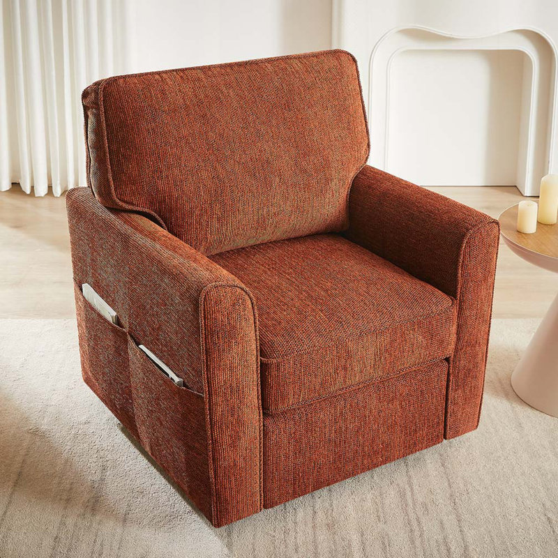 Fauteuil rembourré pivotant, Rouge