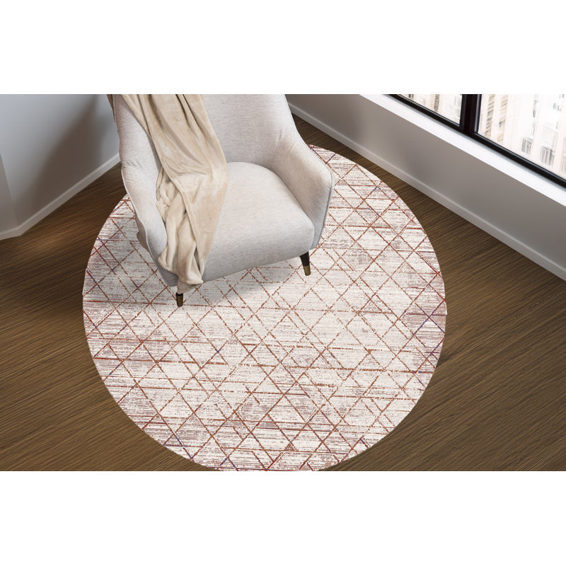 Geometric Rug, Round 5'2"