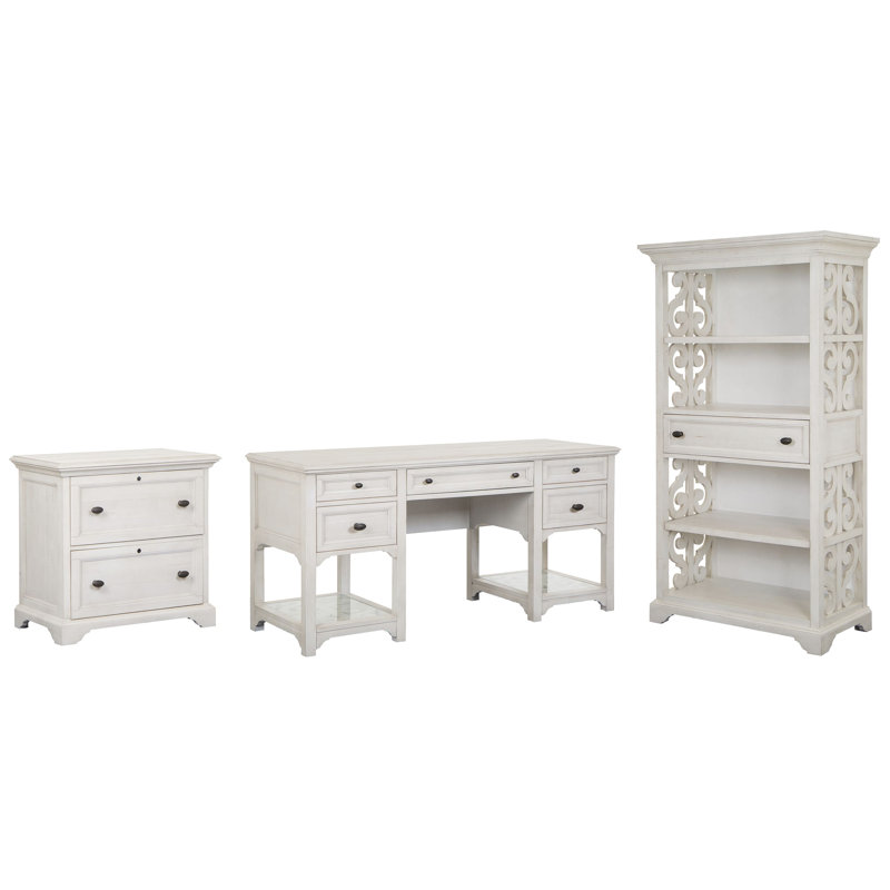 Bureau avec classeur et bibliothèque