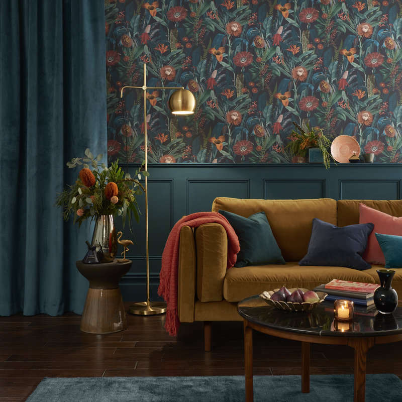 Tigerlily Lush Wallpaper, Green