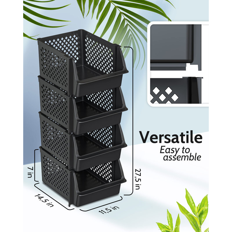 Rebrilliant Plastic Bin, Black