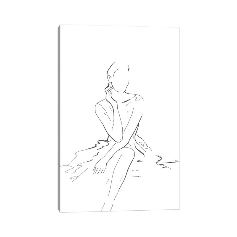 Illustration de mode par Patricia Pinto - Estampe numérique sur toile tendue avec châssis, H 18 po x l 12 po x P 1,5 po