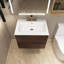 Ensemble de meuble-lavabo mural simple avec plateau en céramique 24 po Embrulla-935670387