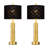 29” Tall Modern Black & Gold Touch Table Lamp with USB & Type-C Charging