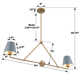Kinston 2 Light Metal Dimmable Linear Chandelier