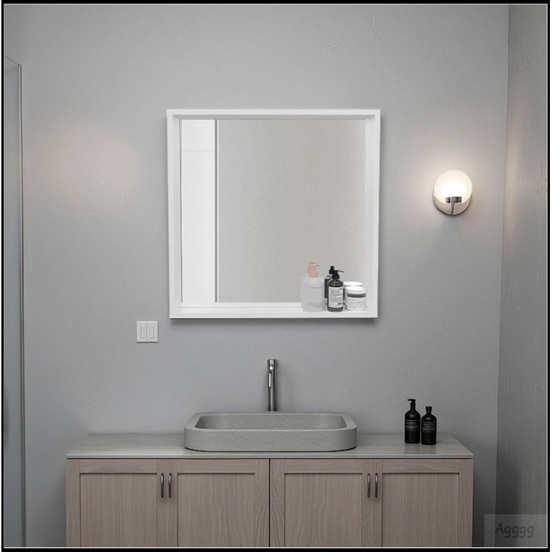 Medicine Cabinet 23.6" H, 1 Shelf, 1 Mirror, White - Bathroom