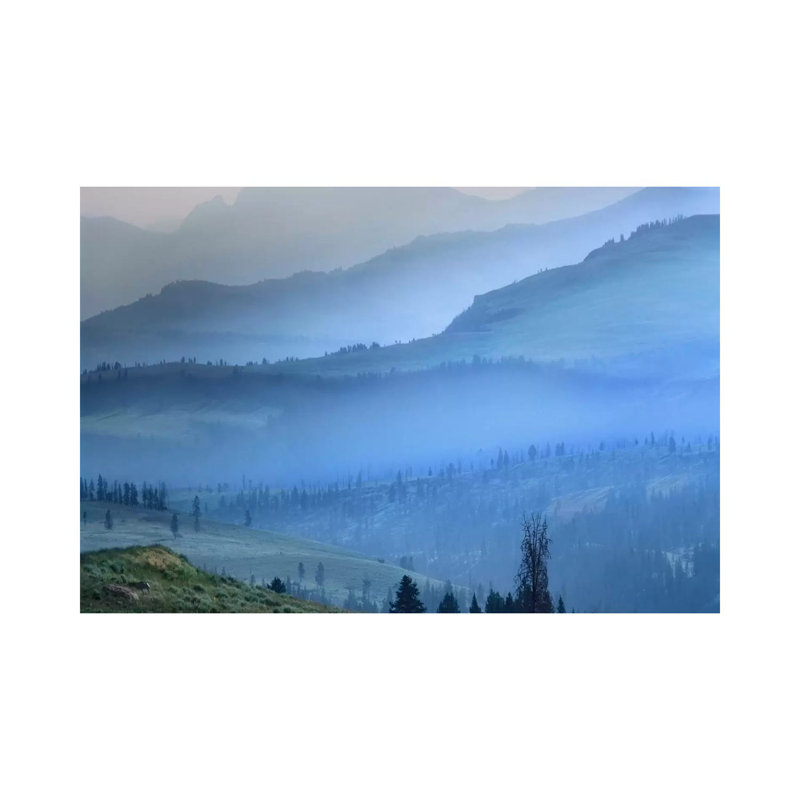 Mist over Absaroka Range, Yellowstone National Park, Wyoming 1 Piece Wrapped Canvas Wall Art