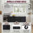 Kitchen Island Fits for Home with Drop Leaf Countertop, Hidden Trash Cabinet & Pull-Out Organizer-129952346