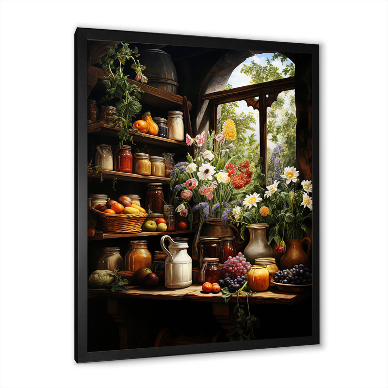 French Cheese Symphony II sur impression sur toile, Cadre simple noir, H 40 po x l 30 po x P 1,5 po