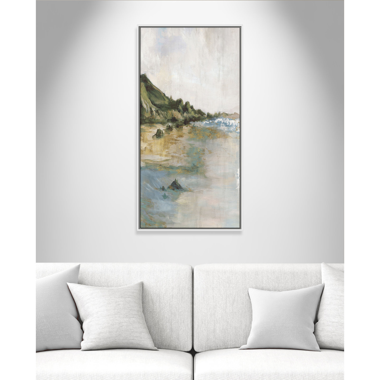 Cordoba "Tide's Edge" Print, 41.5" H x 21.5" W, White