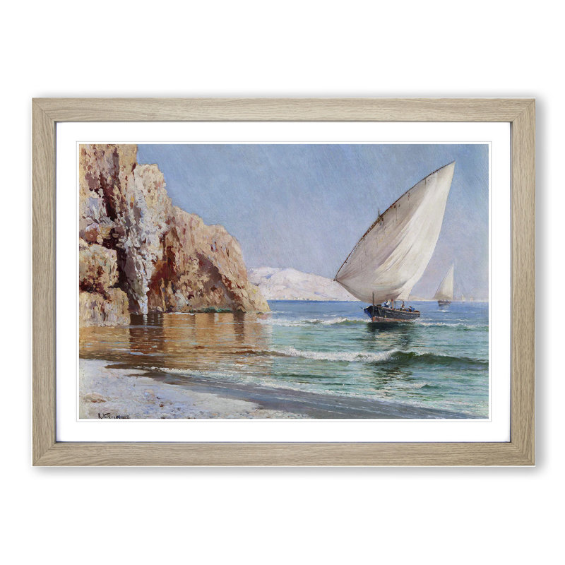 Cercedillia by Joaquin Sorolla Y Bastida - Picture Frame Painting, 36cm H x 48cm W x 2cm D, Oak Framed
